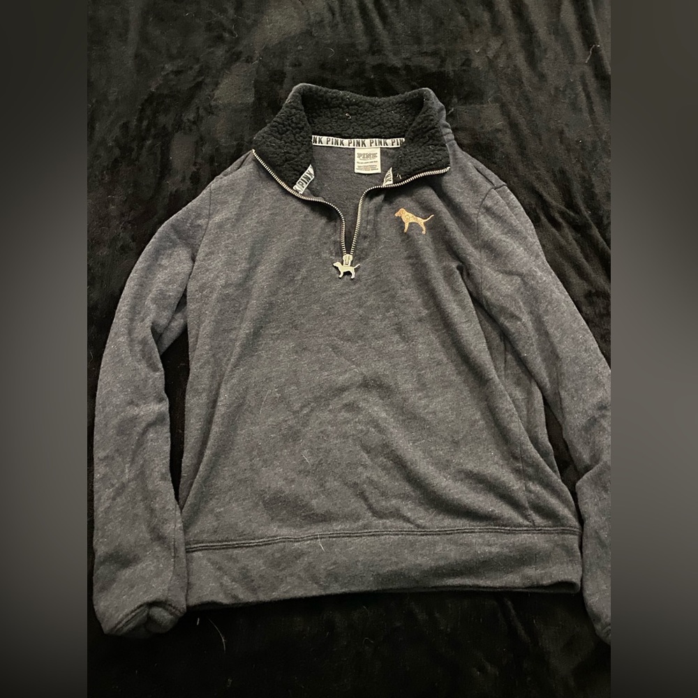 Black and Gold Pink Quarter Zip